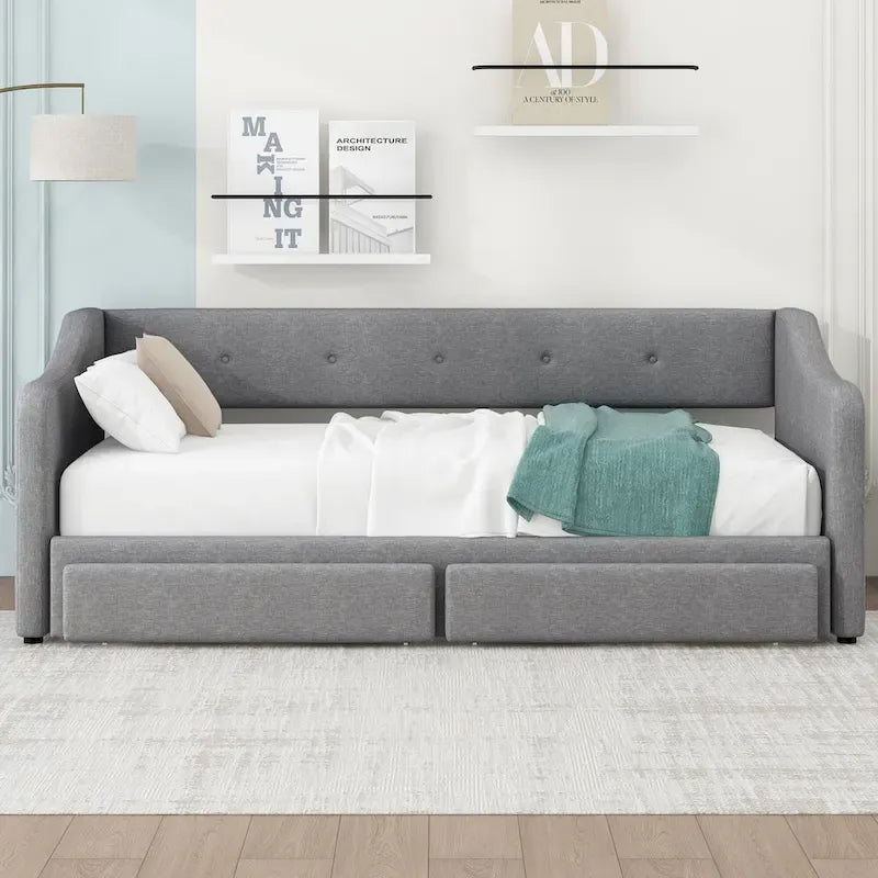 Omschakelbaar slaapbank met opberglades – Twin XL tot King