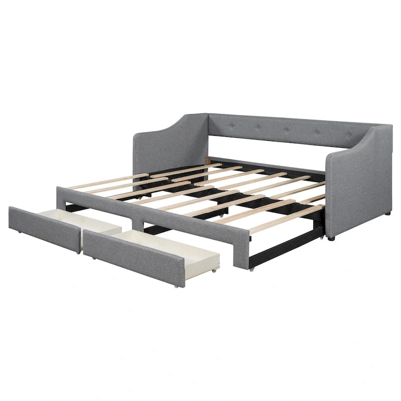 Omschakelbaar slaapbank met opberglades – Twin XL tot King