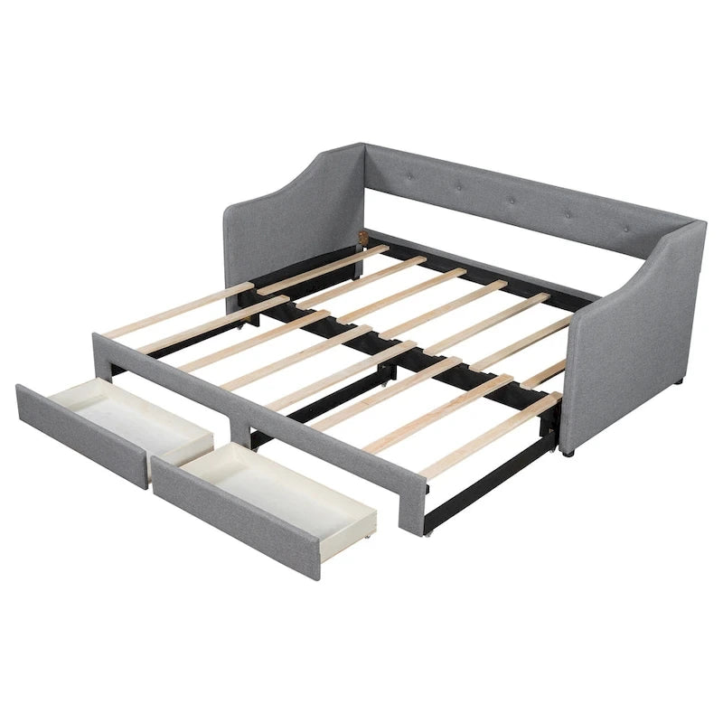 Omschakelbaar slaapbank met opberglades – Twin XL tot King