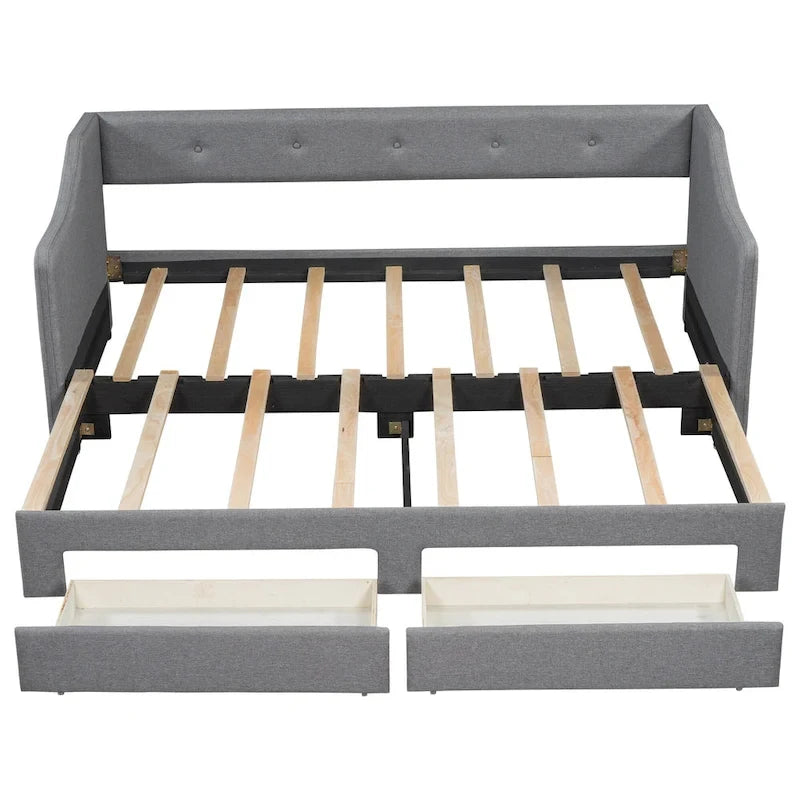 Omschakelbaar slaapbank met opberglades – Twin XL tot King