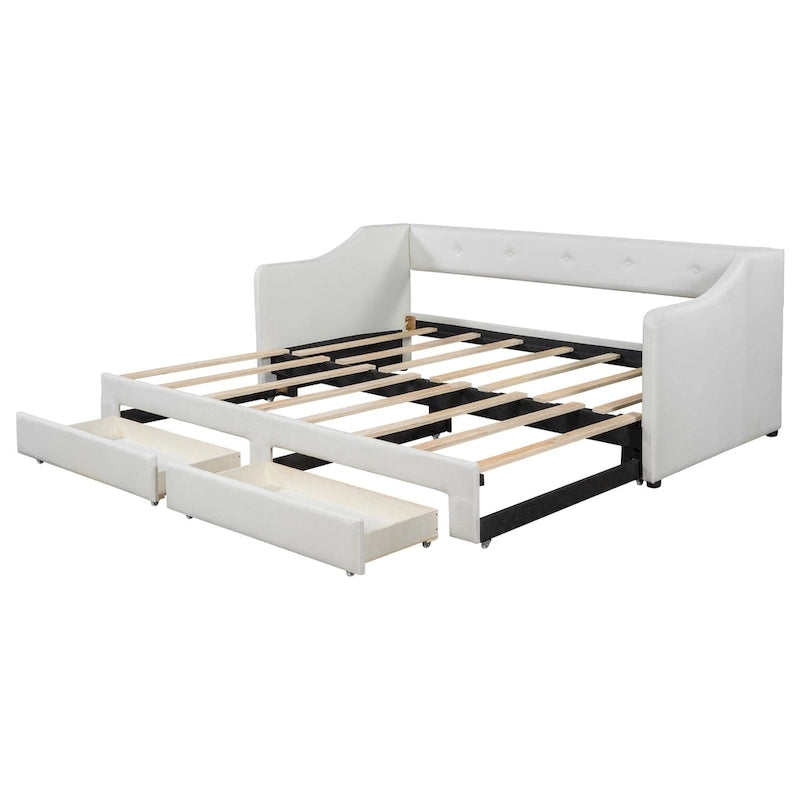 Omschakelbaar slaapbank met opberglades – Twin XL tot King