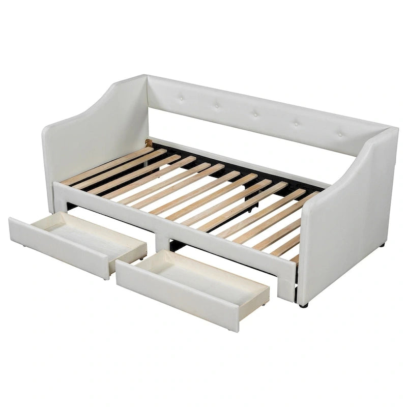 Omschakelbaar slaapbank met opberglades – Twin XL tot King