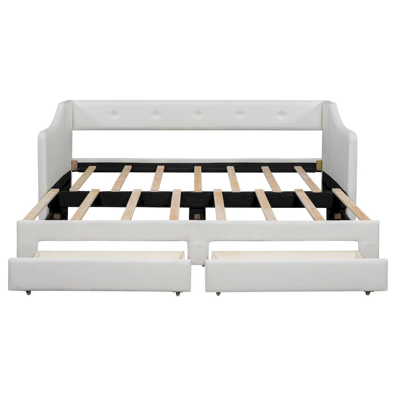 Omschakelbaar slaapbank met opberglades – Twin XL tot King