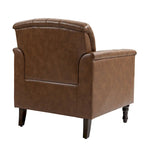 Fauteuil met gecapitonneerde PU lederen bekleding