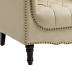 Fauteuil met gecapitonneerde PU lederen bekleding