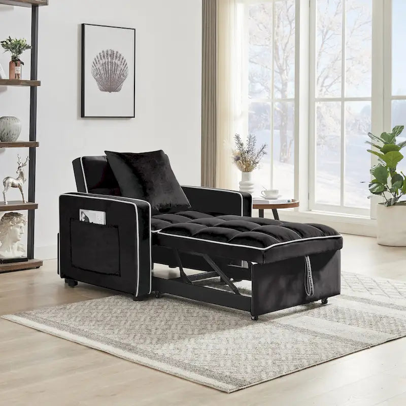 Opvouwbare slaapfauteuil met verstelbare rugleuning