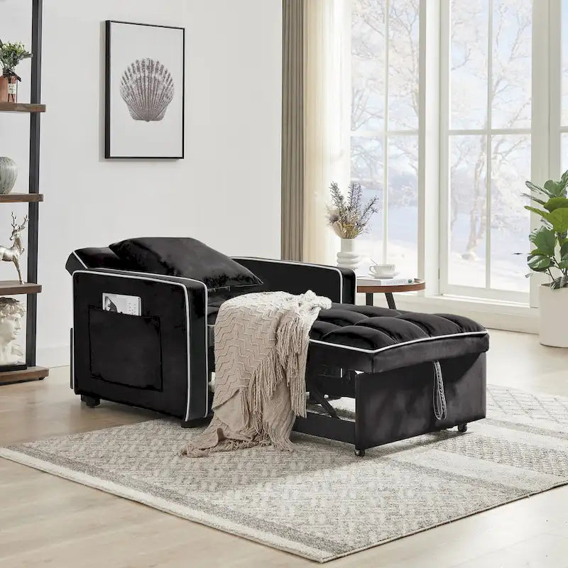 Opvouwbare slaapfauteuil met verstelbare rugleuning
