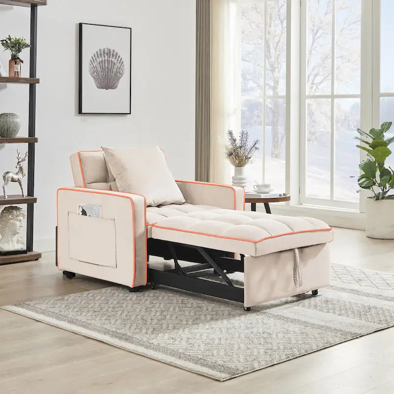 Opvouwbare slaapfauteuil met verstelbare rugleuning