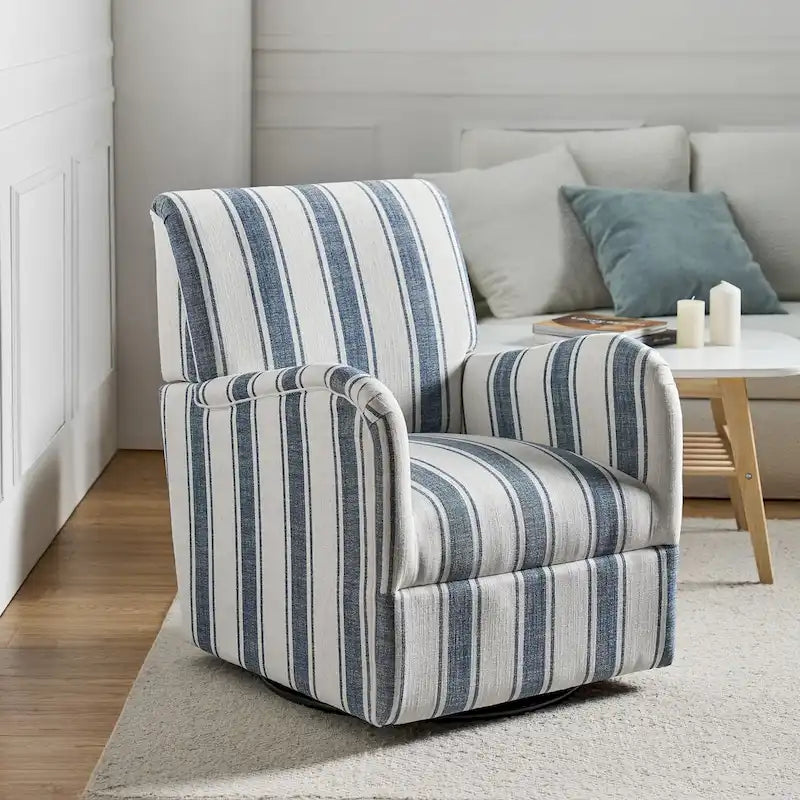 Traditionele draaifauteuil met Jacobijnse streepmotief