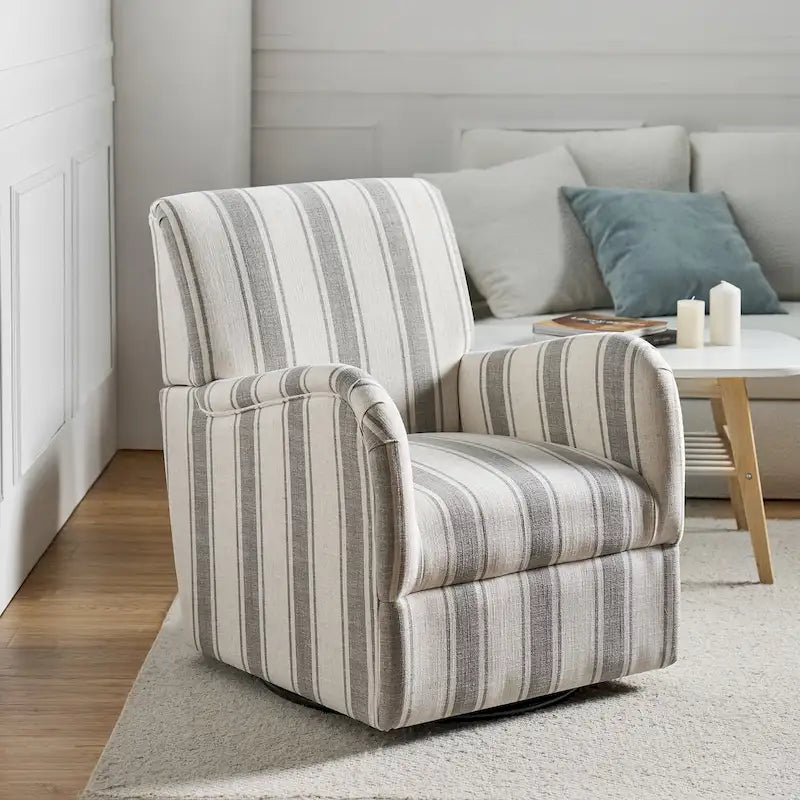 Traditionele draaifauteuil met Jacobijnse streepmotief