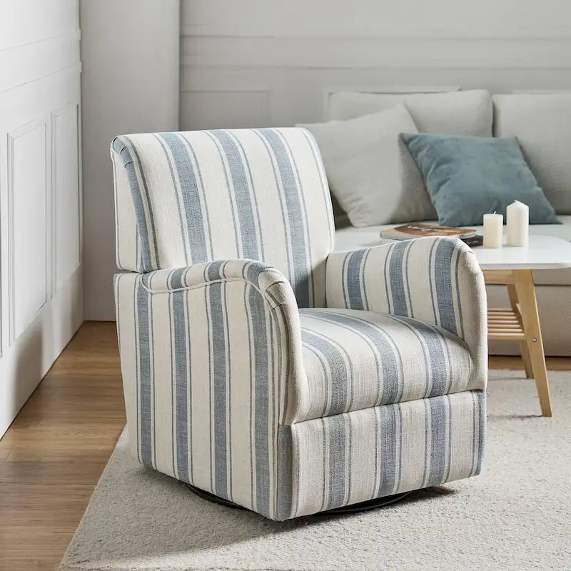 Traditionele draaifauteuil met Jacobijnse streepmotief
