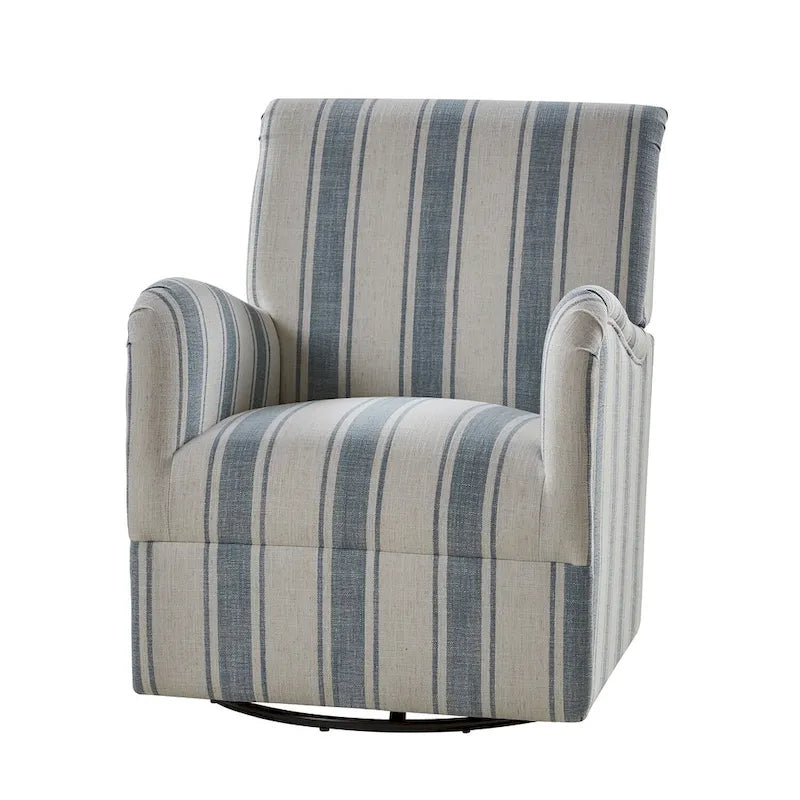Traditionele draaifauteuil met Jacobijnse streepmotief