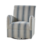 Traditionele draaifauteuil met Jacobijnse streepmotief