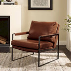 Kunstleren accentstoelen met stalen frame