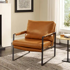 Kunstleren accentstoelen met stalen frame