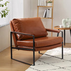 Kunstleren accentstoelen met stalen frame