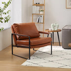 Kunstleren accentstoelen met stalen frame