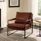Kunstleren accentstoelen met stalen frame