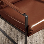 Kunstleren accentstoelen met stalen frame