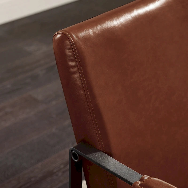 Kunstleren accentstoelen met stalen frame
