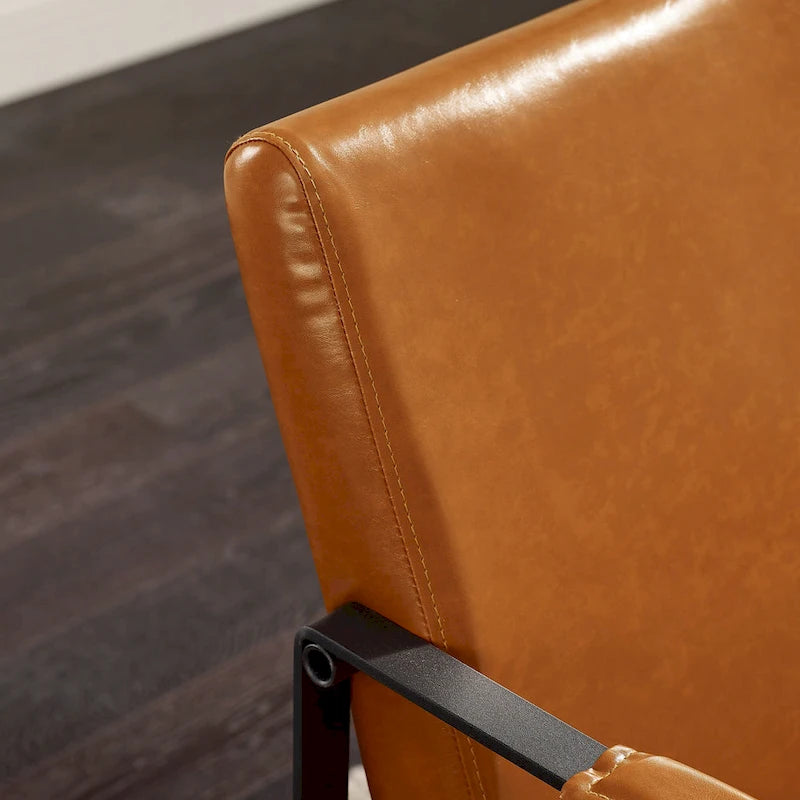 Kunstleren accentstoelen met stalen frame