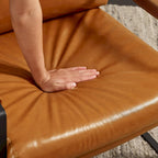 Kunstleren accentstoelen met stalen frame