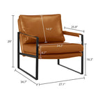 Kunstleren accentstoelen met stalen frame