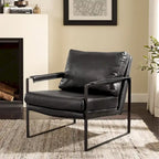 Kunstleren accentstoelen met stalen frame