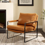 Kunstleren accentstoelen met stalen frame
