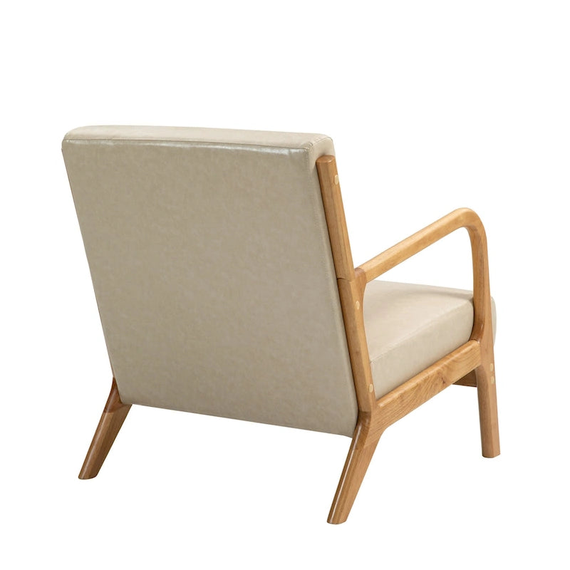 Gestoffeerde Accentstoel met Houten Frame