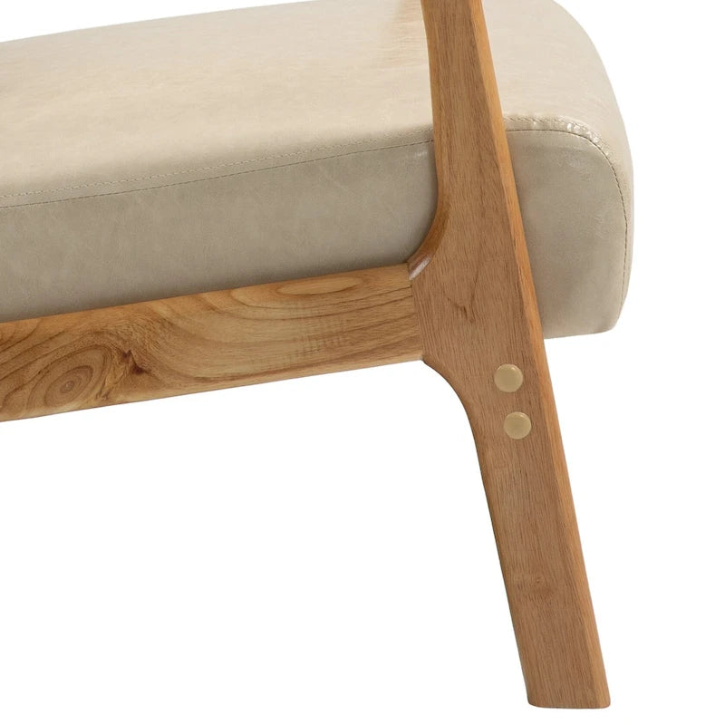Gestoffeerde Accentstoel met Houten Frame