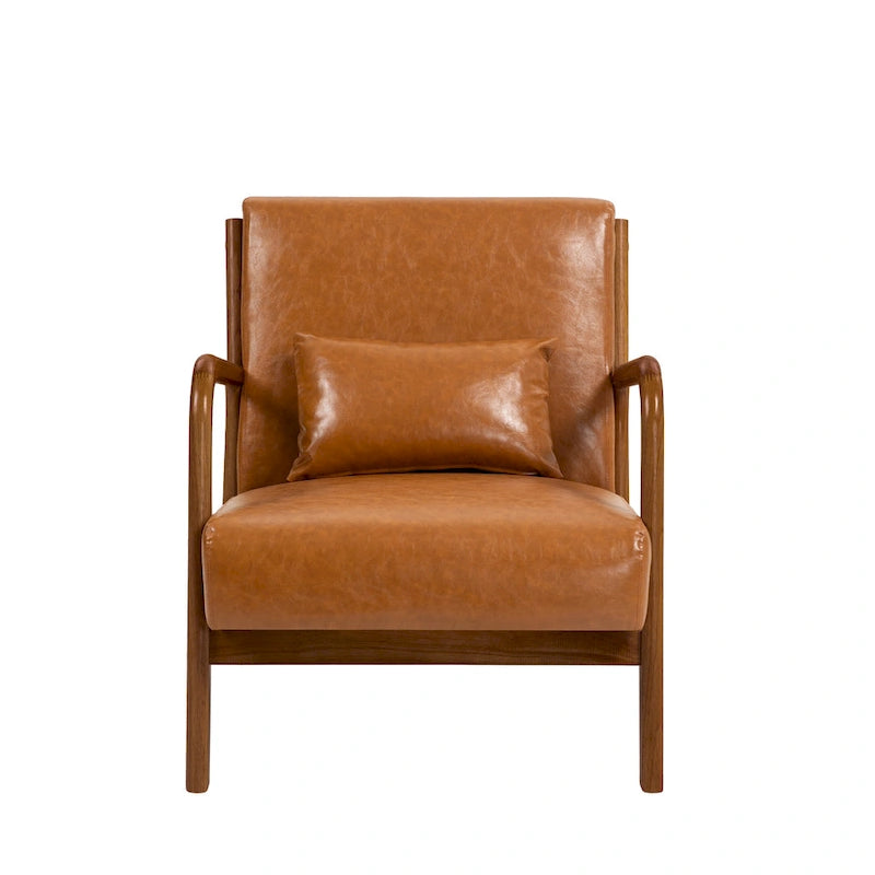 Gestoffeerde Accentstoel met Houten Frame