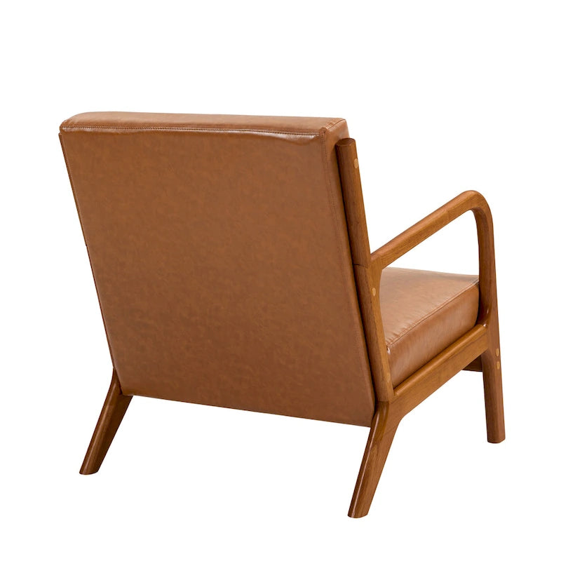 Gestoffeerde Accentstoel met Houten Frame