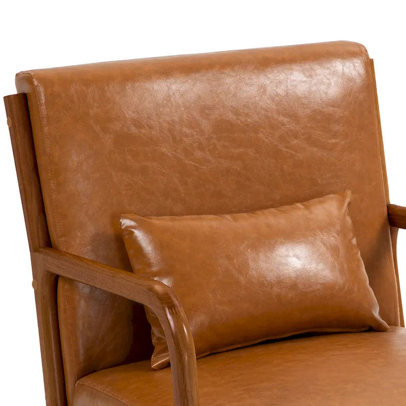 Gestoffeerde Accentstoel met Houten Frame