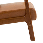 Gestoffeerde Accentstoel met Houten Frame