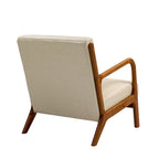 Gestoffeerde Accentstoel met Houten Frame