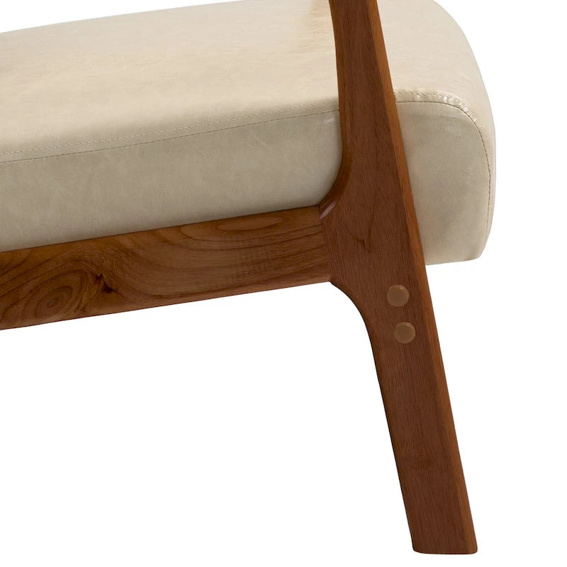 Gestoffeerde Accentstoel met Houten Frame