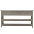 Sidetable met 3 Laden en 2 Open Planken, Grenenhouten Frame