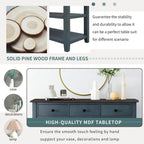 Sidetable met 3 Laden en 2 Open Planken, Grenenhouten Frame