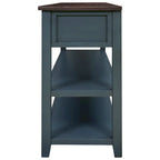 Sidetable met 3 Laden en 2 Open Planken, Grenenhouten Frame
