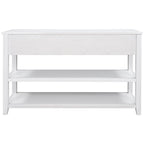 Sidetable met 3 Laden en 2 Open Planken, Grenenhouten Frame