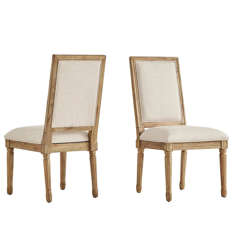 Linnen eetkamerstoelen (set van 2)