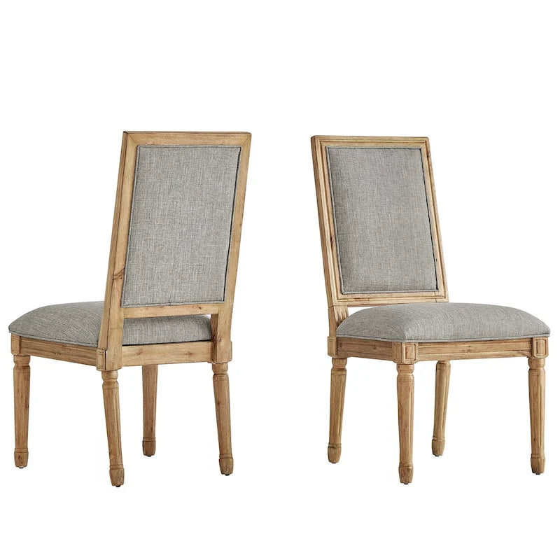 Linnen eetkamerstoelen (set van 2)