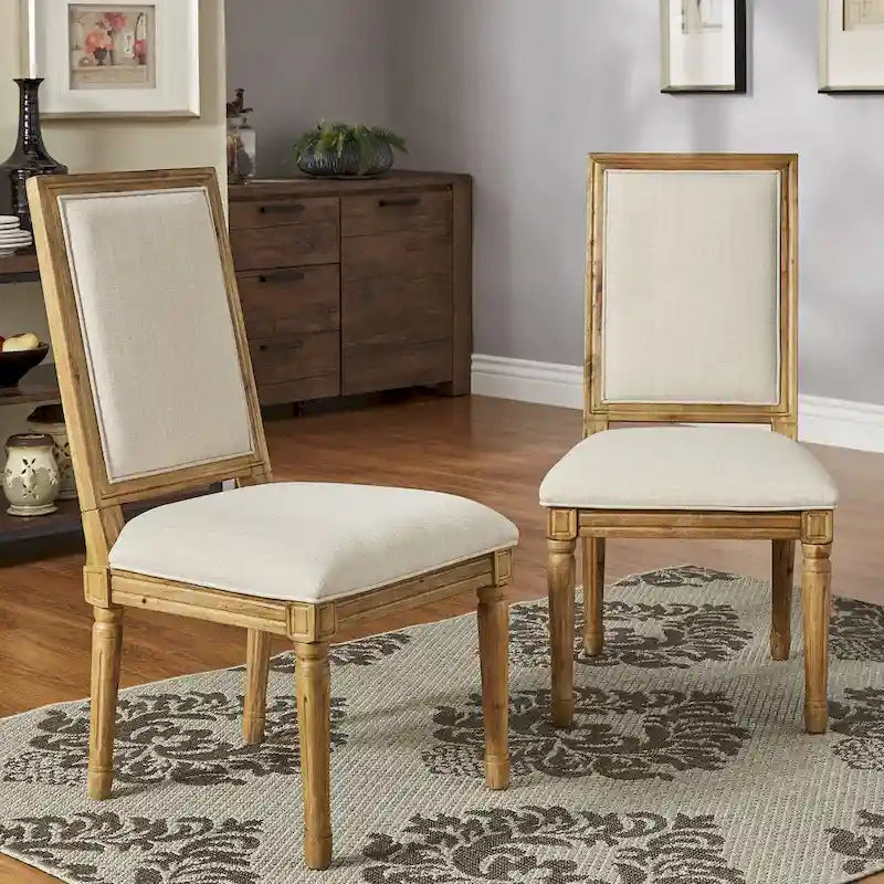 Linnen eetkamerstoelen (set van 2)