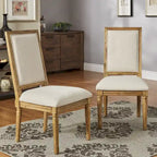 Linnen eetkamerstoelen (set van 2)
