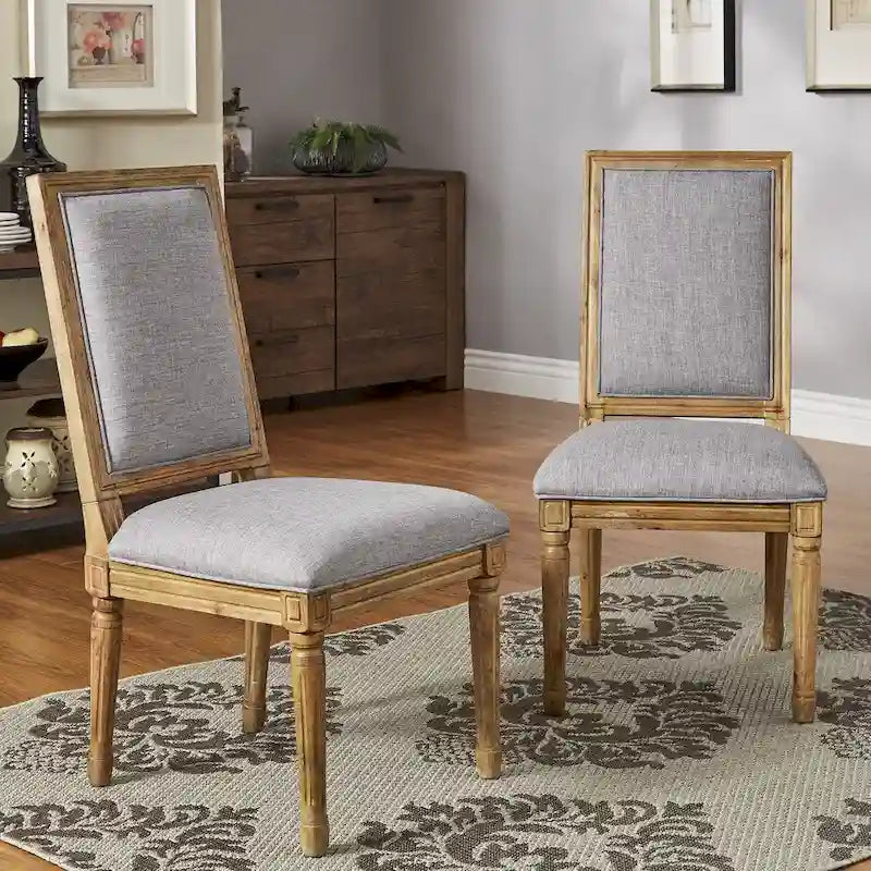 Linnen eetkamerstoelen (set van 2)