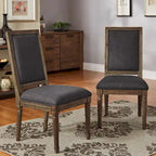 Linnen eetkamerstoelen (set van 2)