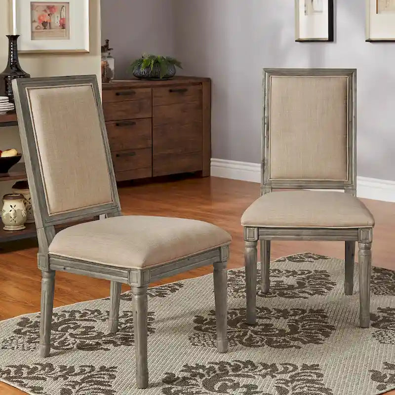 Linnen eetkamerstoelen (set van 2)