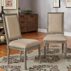 Linnen eetkamerstoelen (set van 2)
