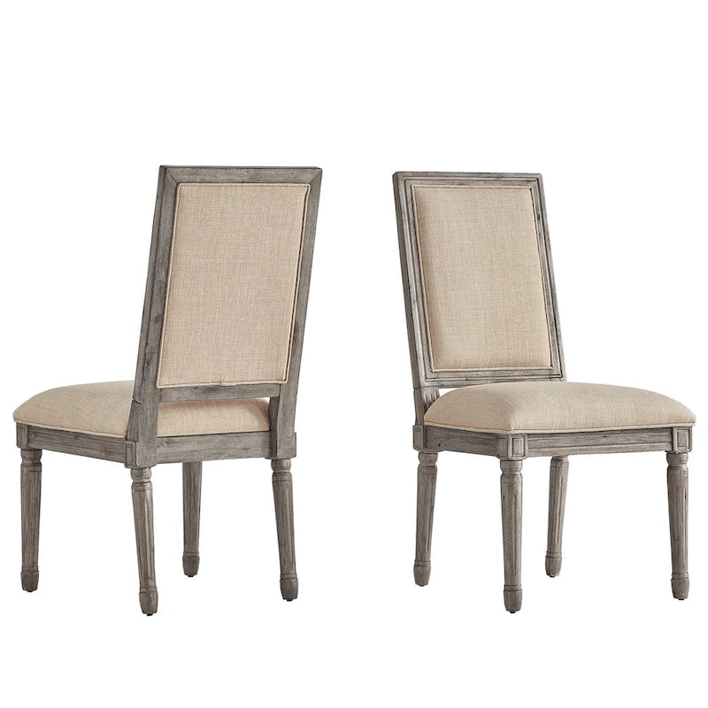 Linnen eetkamerstoelen (set van 2)